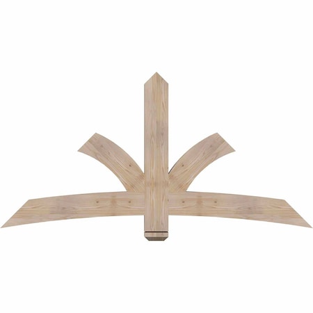 Ekena Millwork Davenport Smooth Timber Gable Bracket, Douglas Fir, 72"W x 36"H x 3 1/2"D x 5 1/2"F, 12/12 Pitch GBW072X36X0406DAV00SDF